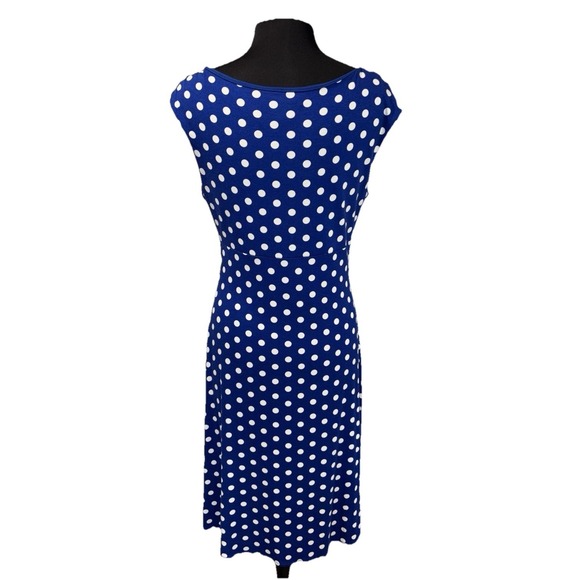 NEW Cartise Polka Dot‎ Sundress Women's Size 8 Royal Blue Summer Vacation Flirty - Picture 2 of 8